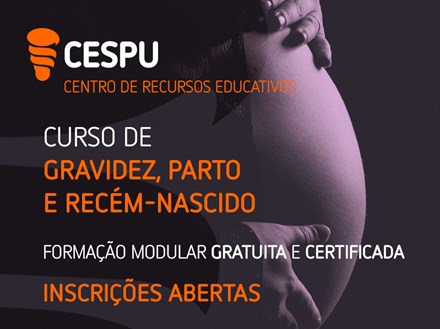 Cartaz do Curso - Gravidez, parto e recém-nascido